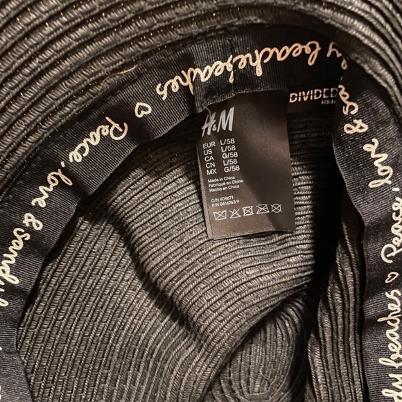 H&M Black Floppy Sun Hat (Size Large) - Picture 2 of 3